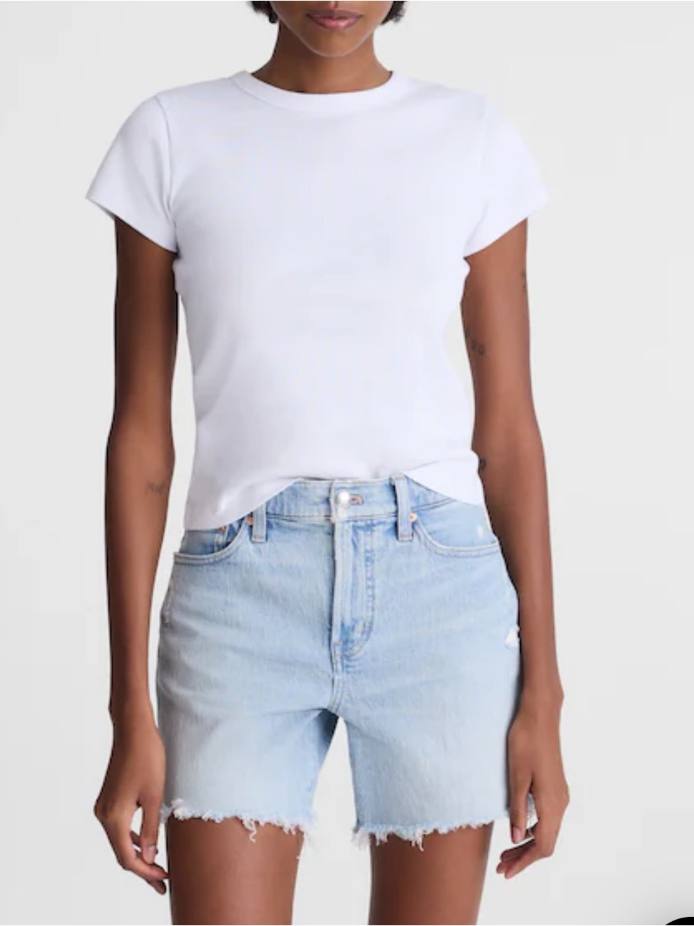 NWT Madewell The Perfect Vintage Mid-Length Jean Short Size 28